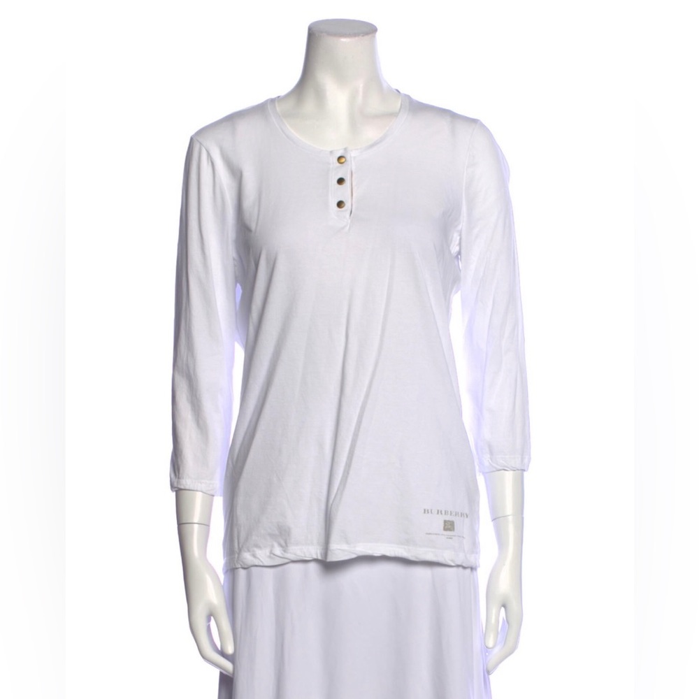 Burberry Brit, Henley three-quarter sleeve, size large.